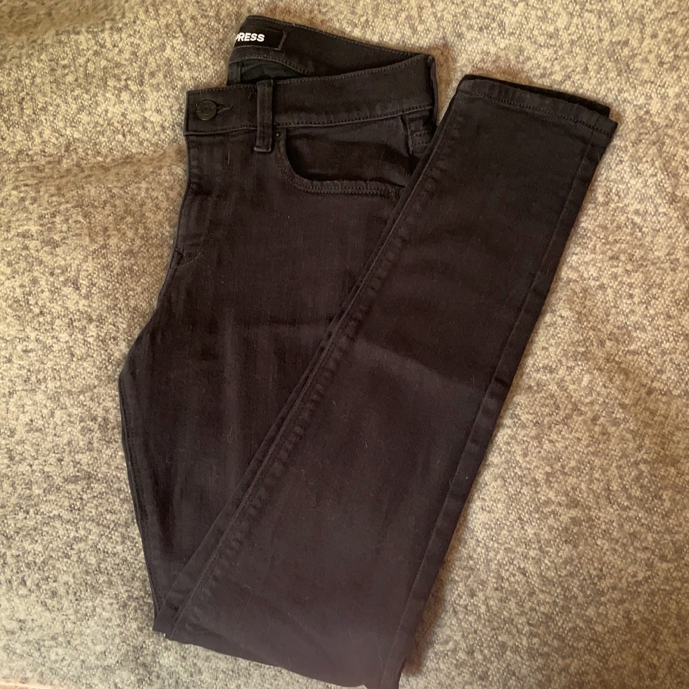 Black Express stretch jegging size 6 regular